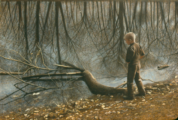 Boy on a Log